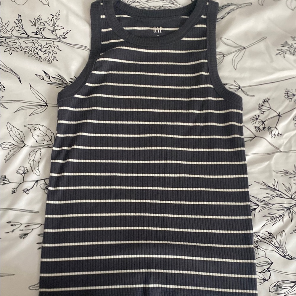 Striped Blue and White Tank Top